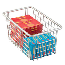 Load image into Gallery viewer, iDesign Forma Metal Wire Pantry Storage Organizer Bin with Handles, Container for Food, Drinks, Produce Organization , 10.24" x 6.24" x 5.06", Satin Silver,69565