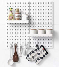 Load image into Gallery viewer, Pegboard Combination Kit with Shelf and Hooks No Punching for Garage Kitchen Living Room Bathroom 22"x22",Pegboard Wall Organizer (White, 4)