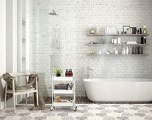 Load image into Gallery viewer, CAXXA 3-Tier Rolling Metal Storage Organizer - Mobile Utility Cart Kitchen Cart with Caster Wheels, White