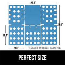Load image into Gallery viewer, Gorilla Grip Premium Laundry Folding Board, Heavy Duty Clothes Shirt Folder, Collapsible Liner for Easy Storage and Travel, Flip Fold Board for T Shirts, Clothing, Great for Home Apartment, Aqua