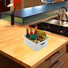 Load image into Gallery viewer, Lesbin White Plastic Weave Baskets, 4-Pack