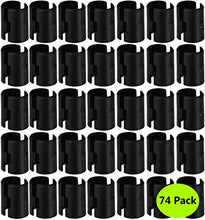Load image into Gallery viewer, 74-Packs Wire Shelf Clips,Wire Shelving Shelf Lock Clips for 1" Post- Shelving Sleeves Replacements for Wire Shelving System,Fits with Thunder Group, Alera, Honey Can Do, Eagle, Regency, Metro & More