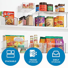 Load image into Gallery viewer, iDesign Linus Plastic Storage Bin with Handles for Kitchen, Fridge, Freezer, Pantry, and Cabinet Organization, BPA-Free, Extra Large