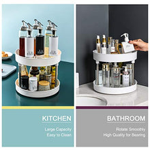 Load image into Gallery viewer, Empaxum 2 Tier Plastic Lazy Susan Cabinet Organizer 12" Non-skid Under Sink Organizers Kitchen Bathroom Organizers and Storage Rotating Spice Rack Organizer for Fridge, Pantry, Countertop, White