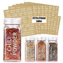 Load image into Gallery viewer, SWOMMOLY 36 Glass Spice Jars with 713 Spice Labels, Chalk Marker and Funnel Complete Set. 36 Square Glass Jars 4 OZ, Airtight Cap, Pour/sift Shaker Lid