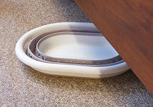 Load image into Gallery viewer, Camco White/Taupe Collapsible Utility/Laundry Basket – Perfect for Homes, Boats, and RVs – Easy Grip Carrying Handles - Foldable for Compact Storage,small - 51951