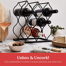 Load image into Gallery viewer, Will's Tabletop Wine rack - Imperial Trellis (8 Bottle, Rose Gold) – Freestanding countertop wine rack and wine bottle storage, perfect wine gifts and accessories for wine lovers, no assembly required