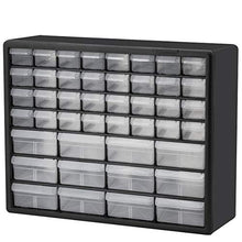 Load image into Gallery viewer, Akro-Mils 44 Drawer 10144, Plastic Parts Storage Hardware and Craft Cabinet, (20-Inch W x 6-Inch D x 16-Inch H), Black (1-Pack)
