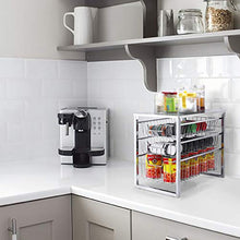 Load image into Gallery viewer, Simple Trending 3-Tier Under Sink Organizer with Sliding Storage Drawer, Cabinet Organizer for Kitchen Bathroom Office, Stackable, Chrome