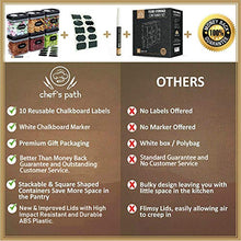 Load image into Gallery viewer, Chef's Path Airtight Food Storage Container Set - 6 PC Set/All Same Size - Labels & Marker - Kitchen & Pantry Organization Dry Food Containers - BPA-Free - Clear Plastic Canisters with Improved Lids