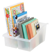 Load image into Gallery viewer, IRIS USA Connecting Book Bin, 8 Pack, Clear 586133