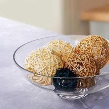 Load image into Gallery viewer, CYS Excel Glass Decorative Bowl (H:4.5" D:12") | Fruit Display Bowl | Terrarium Bowl | Kitchen Table Centerpiece | Footed Pedestal Bowl