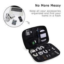 Load image into Gallery viewer, BAGSMART Electronic Organizer Small Travel Cable Organizer Bag for Hard Drives, Cables, Phone, USB, SD Card, Black