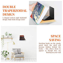 Load image into Gallery viewer, CRIZTA 4pcs Invisible Floating Bookshelf, Heavy Duty Wall Mounted Book Organizer, Metal Shelves Holder for Books, Large Size (Black)