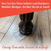 Load image into Gallery viewer, Wobble Wedges Flexible Plastic Shims, 30 Pack - Multi-Purpose Wedges for Home Improvement and Workplace - The Ideal Table Shims, Toilet Shims, and Furniture Levelers - Clear Wedges