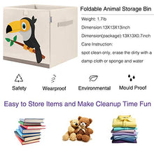 Load image into Gallery viewer, CLCROBD Foldable Animal Cube Storage Bins Fabric Toy Box/Chest/Organizer for Kids Nursery, 13 inch (Toucan)