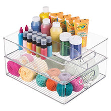 Load image into Gallery viewer, InterDesign Fridge Binz Deep Split Bin in Clear