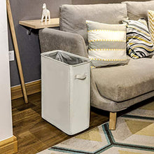 Load image into Gallery viewer, Chrislley Slim Rolling Laundry Hamper with Wheels Thin Laundry Hamper Narrow Clothes Hampers Tall Dirty Laundry Hamper Basket (Slim 22 Inches, Beige)