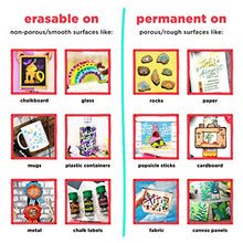 Load image into Gallery viewer, Metallic Chalk Markers (10 Pack) Liquid Chalk Pens - For Blackboards, Chalkboard, Bistro Menu, Window - Wet Wipe Erasable - 6mm Reversible Bullet & Chisel Tip