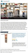Load image into Gallery viewer, Ziz Home Hanging Closet Organizer with Zipper | 6 Shelves 12”x 12” 48" Closet Organizers and Storage Hanging Sweater Organizer for Closet Storage Hanging Clothes Sweater Shoe Storage Shelf