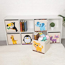 Load image into Gallery viewer, CLCROBD Foldable Animal Cube Storage Bins Fabric Toy Box/Chest/Organizer for Kids Nursery, 13 inch (Llama)