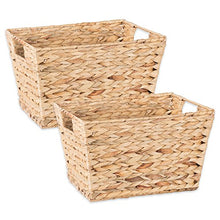Load image into Gallery viewer, DII Z02006 Natural Water Hyacinth Storage Basket with Handles,Set of 2 Medium
