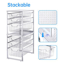 Load image into Gallery viewer, Simple Trending 3-Tier Under Sink Organizer with Sliding Storage Drawer, Cabinet Organizer for Kitchen Bathroom Office, Stackable, Chrome