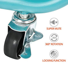 Load image into Gallery viewer, DESIGNA 3-Tier Utility Storage Rolling Cart with Removable Pegboard & Extra Storage Baskets Hooks, Metal Craft Art Carts for Gift Home Office, Teal