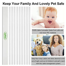 Load image into Gallery viewer, PQPB Cable Concealer Wall Cord Hider 142"(11.8ft) Cord Cover Channel, Cable Raceway Management for Hiding Wall Mount Ethernet Cable Computer Cords in Home Office, 9X L16in X W0.4in X 0.4in, White