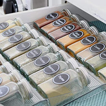 Load image into Gallery viewer, Prime Home Direct Spice Jars Set - 24 Spice Organizer with 792 labels - 4 oz Spice Containers with Shaker Lids and Airtight Metal Caps - Conversion Chart Magnet and Funnel Included