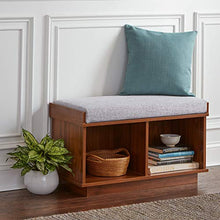 Load image into Gallery viewer, Amazon Brand – Ravenna Home Upholstered Entryway Cushioned Storage Bench - 31 1/2-Inch, White