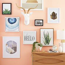 Load image into Gallery viewer, Umbra Trigg Geometric Planter, Wall and Desk Decor Ceramic Containers and Vases-for Succulents, Air, Mini Cactus, Faux Plant, White/Brass