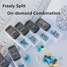 Load image into Gallery viewer, Large Weekly Pill Organizer 2 Times a Day Extra Jumbo 7 Day Pill Box Am Pm Pill Cases Boxes for Vitamin/Fish Oil/Pills/Supplements Medication Dispenser 14 Compartments