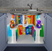 Load image into Gallery viewer, Expandable Under Sink Organizer and Storage I Bathroom Under the Sink Organizer Kitchen Under Sink Shelf I Cleaning Supplies Organizer Under Sink Storage I EXPANDABLE HEIGHT DEPTH & WIDTH