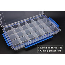 Load image into Gallery viewer, BangQiao Plastic Parts Organizer Storage Case and Adjustable Divider Box Container for Hardware, Craft and Small Accessories, 24 Grids, Clear