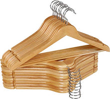 Load image into Gallery viewer, Utopia Home Premium Wooden Hangers - Pack of 20-360-Degree Rotatable Hook - Durable & Slim - Shoulder Grooves - Non-Slip Lightweight Hangers for Coats, Suits, Pant and Jackets - Natural Finish
