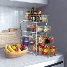 Load image into Gallery viewer, Simple Trending Stackable 2-Tier Under Sink Cabinet Organizer with Sliding Storage Drawer, Chrome
