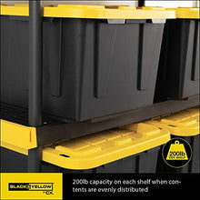 Load image into Gallery viewer, Original Black & Yellow 4-Tier Storage Shelving Unit, Indoor/Outdoor