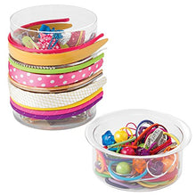Load image into Gallery viewer, iDesign 69930 Clarity Hair Care Organizer Container, Accessory Holder to Hold Ties, Elastics, Clips, Headbands, 6" x 6" x 7"