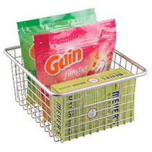 Load image into Gallery viewer, iDesign Forma Metal Wire Pantry Storage Organizer Basket with Handles, Container Bin for Food, Drinks, Produce Organization, 1.25" x 9.25" x 5.25", Satin Silver