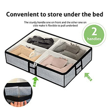 Load image into Gallery viewer, Under Bed Shoes Storage Organizer Bag Fits 12 Pairs Shoes and 4 Pairs Boots, Foldable Underbed Storage Bins Container for Kids, Men, Women Shoes Set of 2