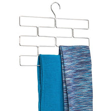Load image into Gallery viewer, iDesign Trio Tiered Legging Hanging Organizer for Closet - Chrome