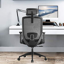 Load image into Gallery viewer, Ergonomic Office Chair with Padded Lumbar Support & Seat Slider - Ergolead High Back Desk Chair with Thick Seat Cushion, Adjustable Headest & Armrest, Mesh Computer Task Chair for Home Office, Black
