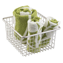 Load image into Gallery viewer, iDesign Forma Metal Wire Pantry Storage Organizer Basket with Handles, Container Bin for Food, Drinks, Produce Organization, 1.25" x 9.25" x 5.25", Satin Silver