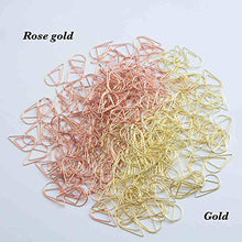 Load image into Gallery viewer, Gold and Rose Gold Cute Paper Clips Set, 300 Pcs Smooth Stainless Steel Tear-Shaped Wire Paperclips Small for Office Supplies Wedding Women Girls Kids Students Paper Document Organizing