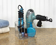 Load image into Gallery viewer, Spectrum Diversified Contour Dryer & Beauty Accessory Hair Care Caddy, Countertop Beauty, Blow Dryer Storage & Hair Styling Tool Organization, Clear