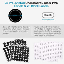 Load image into Gallery viewer, Aozita 36 Pcs Glass Spice Jars with 810 Spice Labels - 4oz Empty Square Spice Bottles - Shaker Lids and Airtight Metal Caps - Chalk Marker and Silicone Collapsible Funnel Included