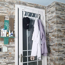 Load image into Gallery viewer, Dseap Over The Door Hook Hanger - 5 Tri Hooks, Heavy Duty Over The Door Towel Rack Coat Rack for Clothes Hat Towel, White, 2 Packs