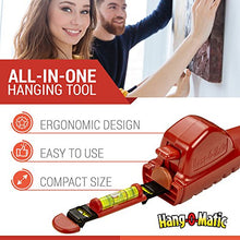 Load image into Gallery viewer, Hang-O-Matic All-in-One Picture Hanging Tool, Picture Hanger, Picture Frame Level Ruler, Perfect to Hang Pictures, Mirrors, TVs, and Shelves