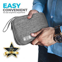 Load image into Gallery viewer, Toolbay Electronic Cable Organizer Bag for Hard Drives, Cables, Phone, USB, SD Card, Vapes, Cord Storage and Electronics Accessories, Grey